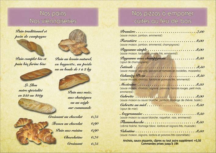 Leaflet promotionnel pour la boulangerie Pablo